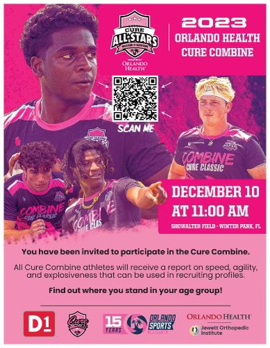 Honored to receive an invite to the 2023 @Cure_All_Stars combine @apollo_wright @FBPirates @fbhs_pirate