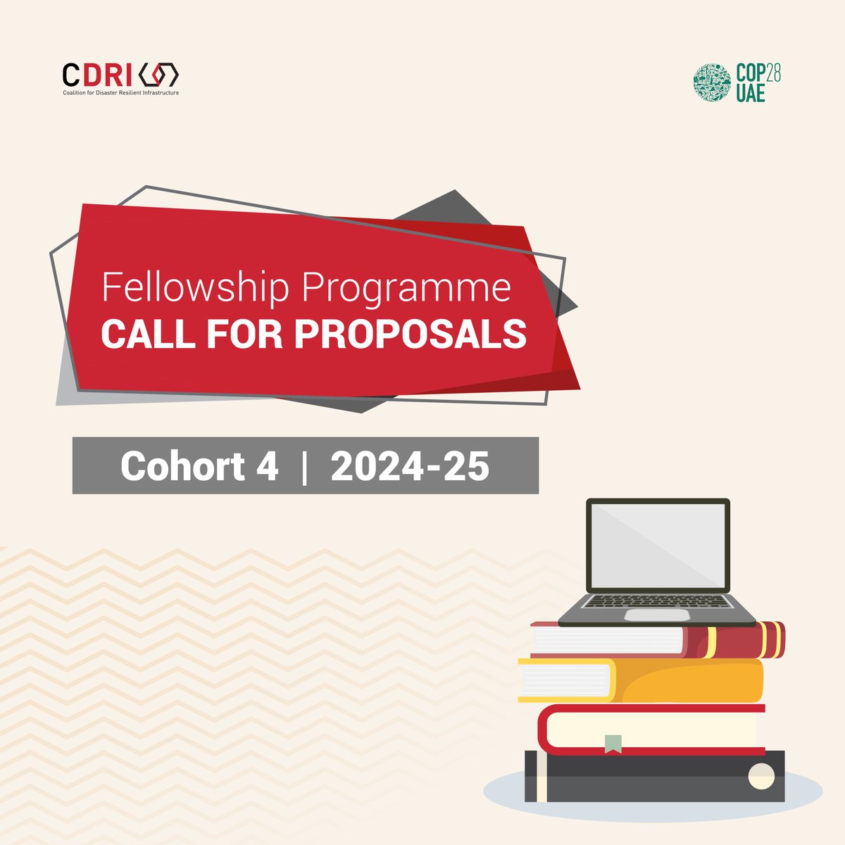 cdri_world's tweet image. #COP28  
🚨Applications for CDRI #Fellowship Programme (Cohort 2024-25) are now open. Here is your opportunity to propose, develop, and present actionable, innovative, real-world solutions for climate and #disaster #resilientinfrastructure.

Apply Now👉cdri.world/fellowship/cal…