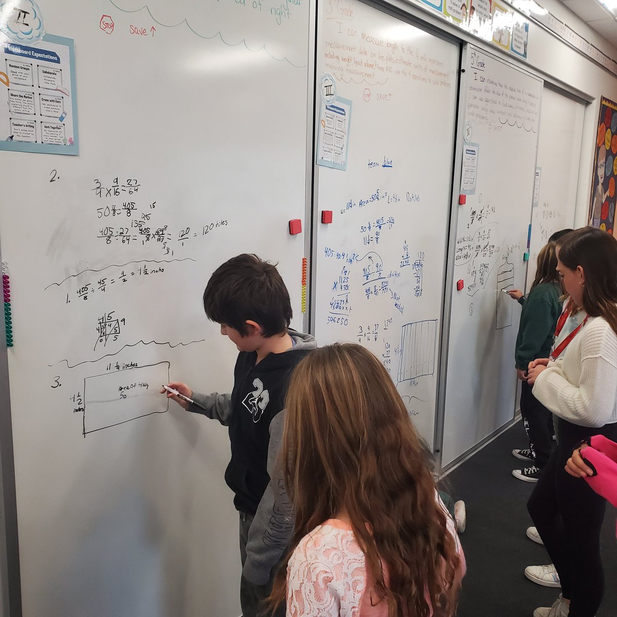 salmon_d95's tweet photo. Fifth graders hard at work building a thinking classroom and problem solving collaboratively this week.  #empowerD95 @pgliljedahl @katieedengler @LindsayKopinski @moreanoLZ95 https://t.co/ROgpdt1WGW
