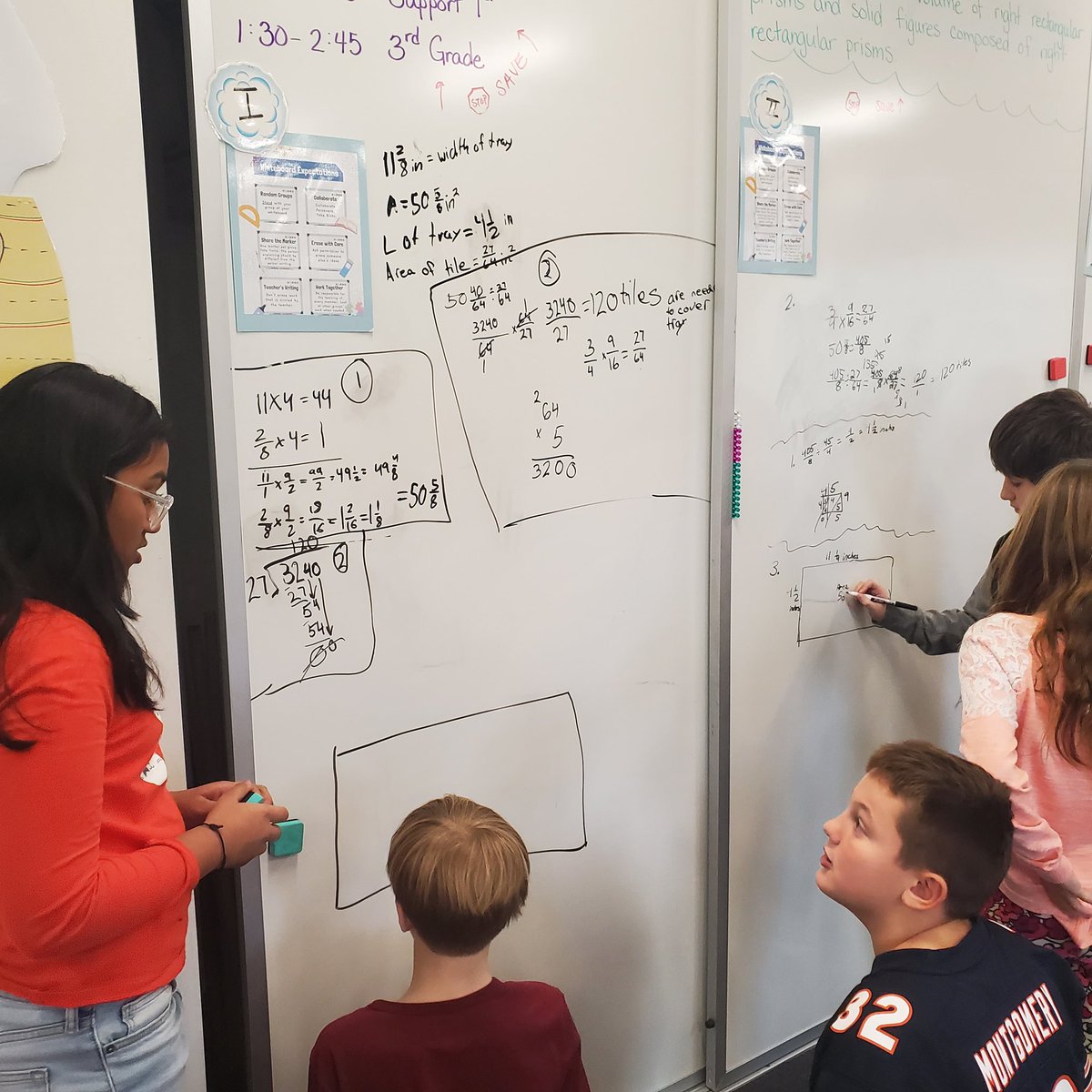 salmon_d95's tweet photo. Fifth graders hard at work building a thinking classroom and problem solving collaboratively this week.  #empowerD95 @pgliljedahl @katieedengler @LindsayKopinski @moreanoLZ95 https://t.co/ROgpdt1WGW