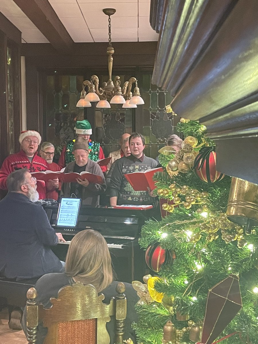We’re out and about, caroling with our friends at the Cheshire Inn!