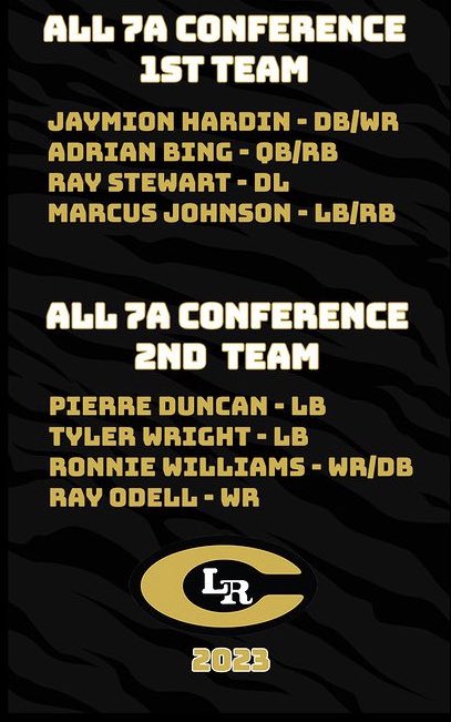 Blessed to be given All State and 1st team All Conference honors <a href="/lrtigerfootball/">Central Football</a> <a href="/CoachARobinson1/">Anthony Robinson</a> <a href="/CoachXFlowers/">Xavier Flowers, Ed.S</a> <a href="/KaseyJJohnson/">VITO</a> <a href="/RickeyBrownJr3/">Coach Brown, NSPA</a> <a href="/PrepRedzoneAR/">Prep Redzone Arkansas</a> <a href="/tctabler/">PrepRedZoneTom Tabler</a> <a href="/ArkansasGems/">Arkansas Hidden Gems</a>
