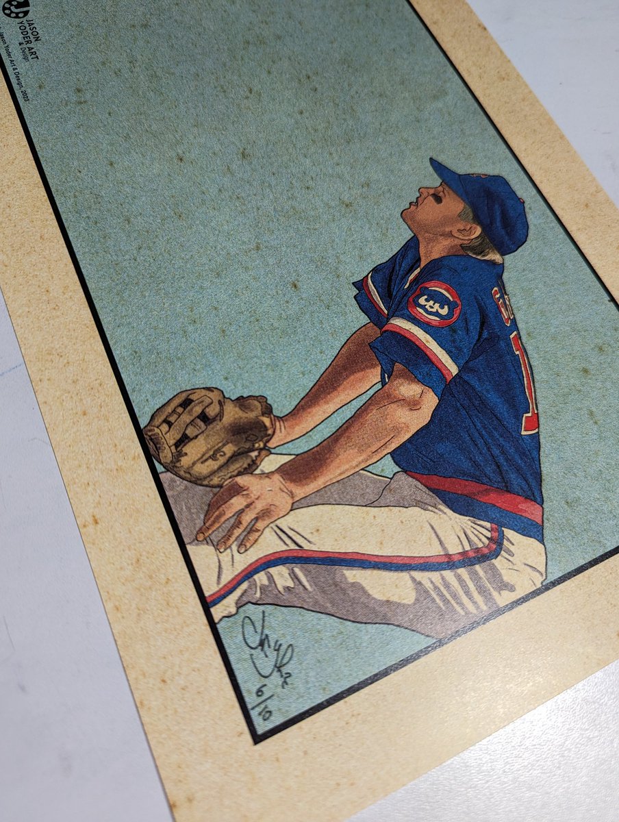 JasonYoderArt's tweet image. Signing and numbering some "fresh" prints. Total of 6 new art prints(4 pictured), featuring: Mark Grace (8"x12"), Marvin Harrison, Jr. (11"x14"), CJ Stroud (11"x14") &amp;amp; Ronald Acuna (11"x14"). #sportsart #sportsartist #digitalillustration