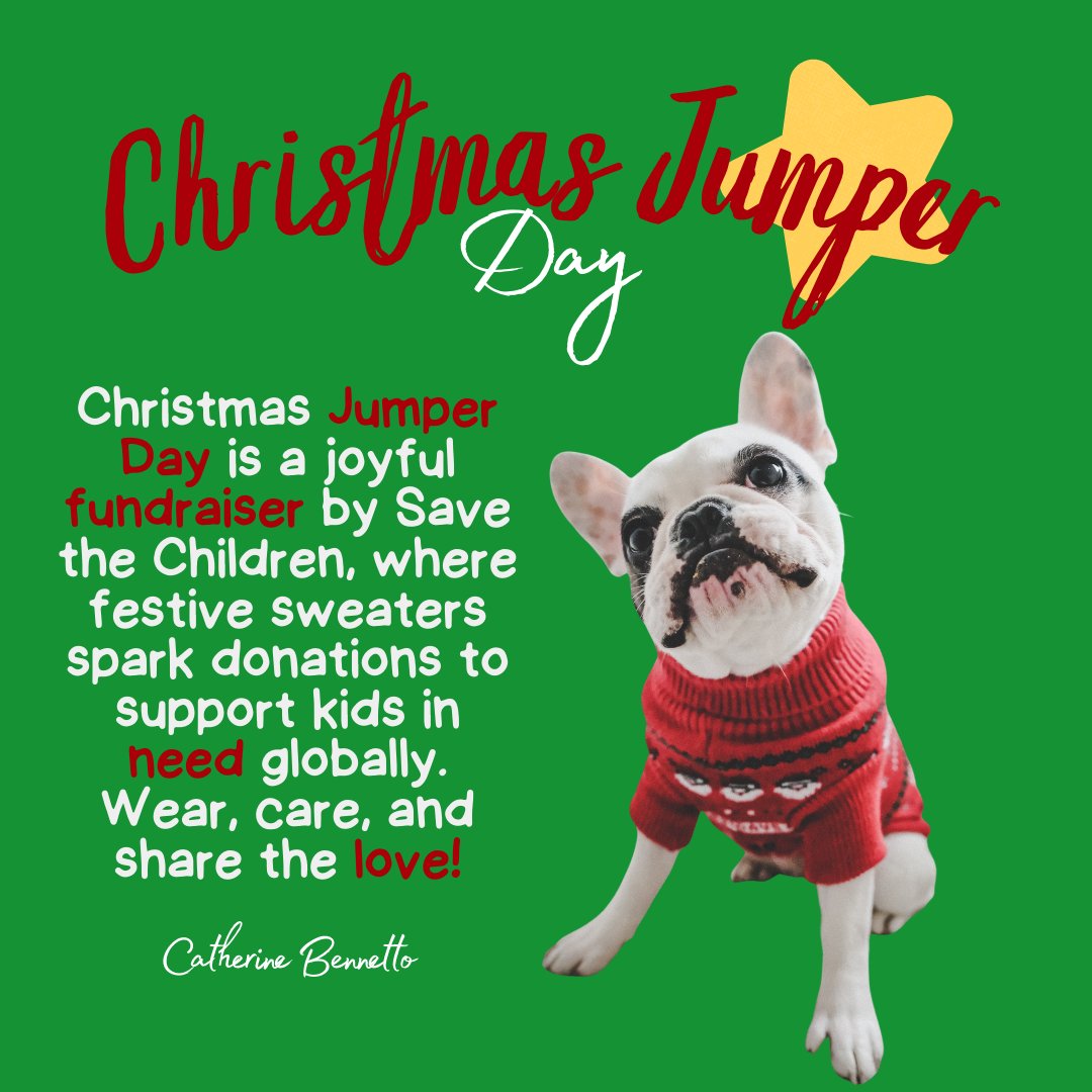 Pull on a festive jumper and make a difference this Christmas Jumper Day! 🎄 Wear your woolly joy, donate, and help children worldwide. Ready to get your knit on Dec 7th? 🎅 Details &amp; donate: savethechildren.org.uk/christmas-jump… #ChristmasJumperDay