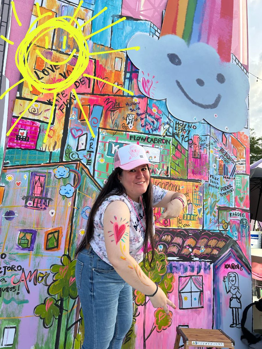 JulianaGaleanoo's tweet photo. Así me pintaron en el #MSBFest y ni lo pienso superar Karol G https://t.co/CBDztnkLCL