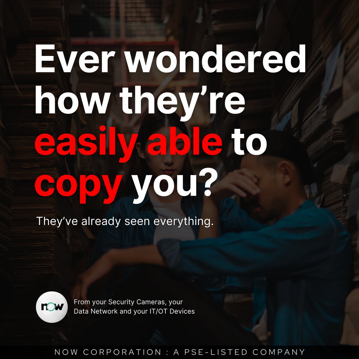 NOWCORPORATION's tweet photo. Want to level the playing field? Let's beat them at their own game. 

Protect your intellectual property and business strategies. Join the Trusted Network Initiative.

We're one message away. #TrustedNetworkInitiative #NOWCorp #NOW https://t.co/IygJhUEGOw