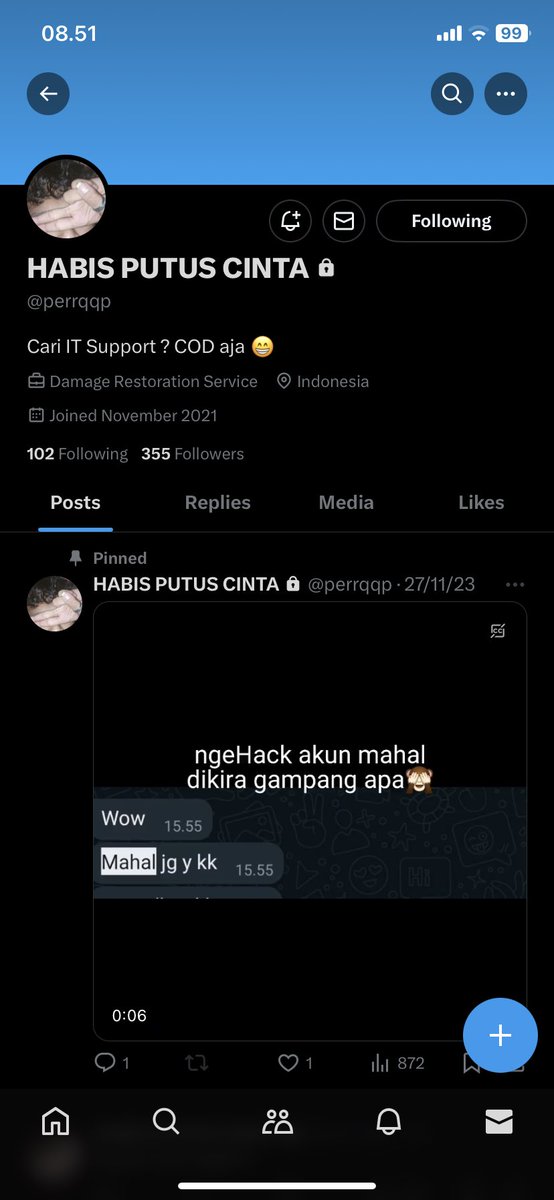 audrvz's tweet photo. — T H R E A D —

PLS KALIAN BE AWARE NYARI JASA HACK ATAU PEMULIHAN AKUN, JANGAN SAMPE KETIPU SAMA PENIPU YG SATU INI 

#zonauang #zonaba https://t.co/NvxLh5aJTv