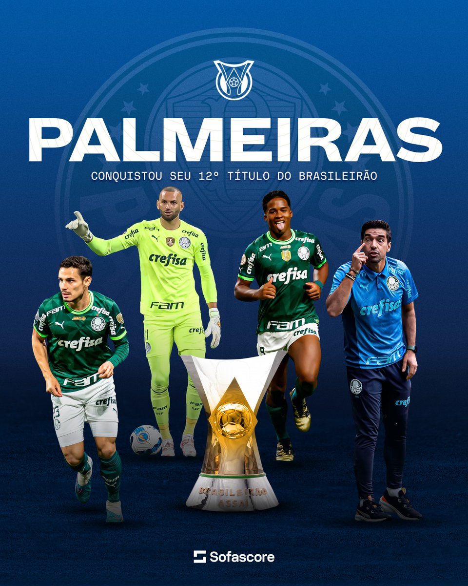 SofascoreBR's tweet photo. O @Palmeiras é o campeão do @Brasileirao 2023!

1º em pontos (70)
1º em pontos em casa (44)
1º em menos derrotas (8)
1º em gols marcados (64)
1º em saldo de gols (+31)
1º em grandes chances (99)
1º em Nota Sofascore (6.93)

Que de fato é campeão! 🏆👏 https://t.co/dgJrv5iktC