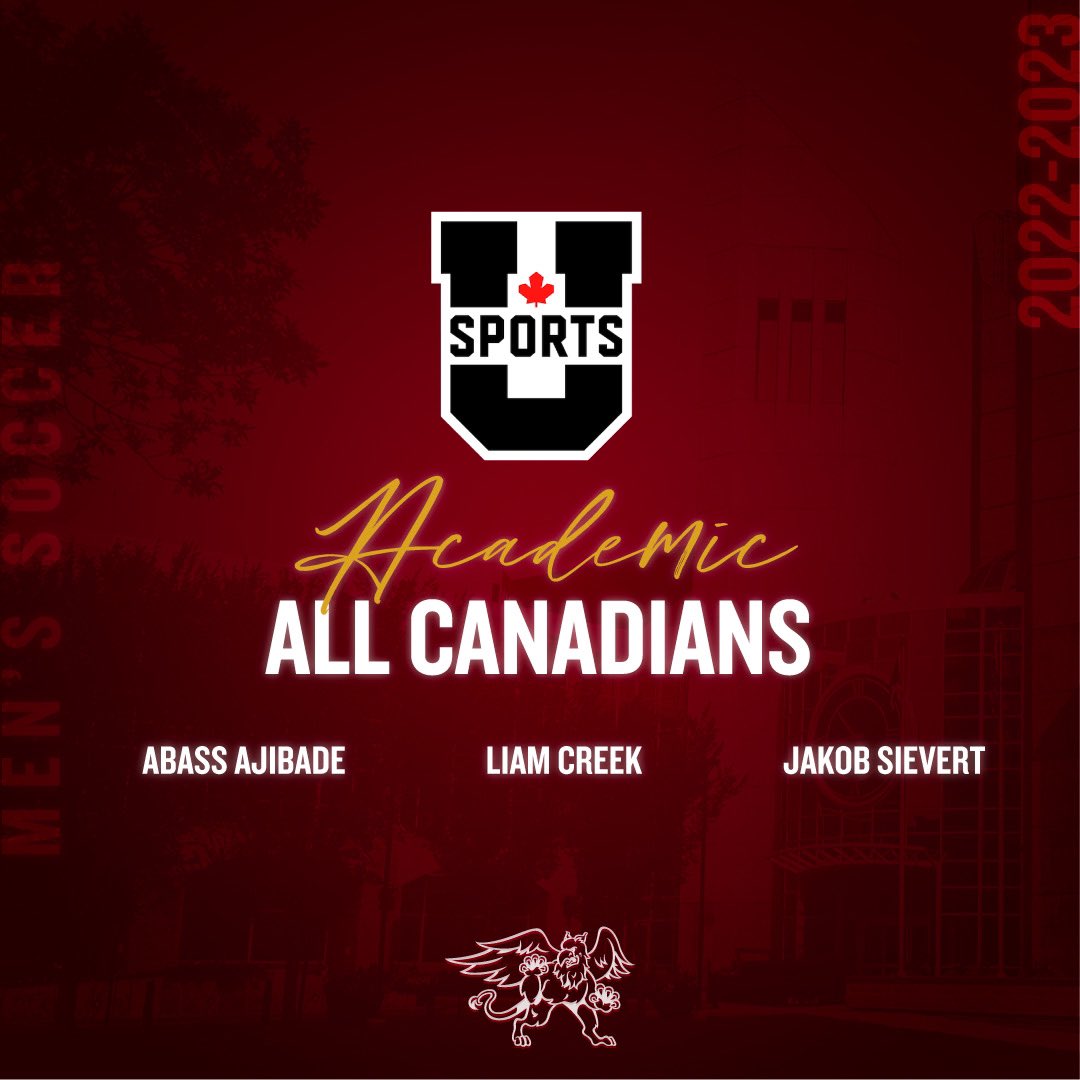 Congratulations to our 2022-2023 USports Academic All-Canadians! 🤩 

#griffnation