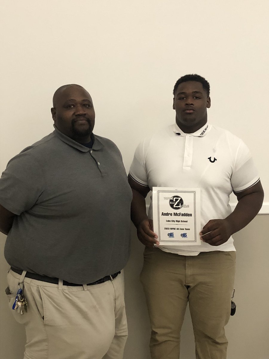 Congrats big dog! WPDE all zone team #bakertough #lcstrong @PressleyLorenzo @AthleticsLCHS