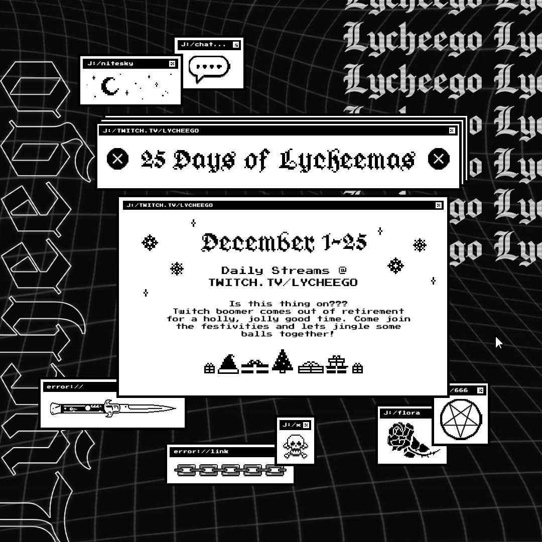 Forgot share here but I’m back for the holidays!! ★*🌙☆* 🦌🛷🎅彡 ☆ * ❄️

Streaming everyday at 6pm (ﾉ´ヮ`)ﾉ*: ･ﾟ