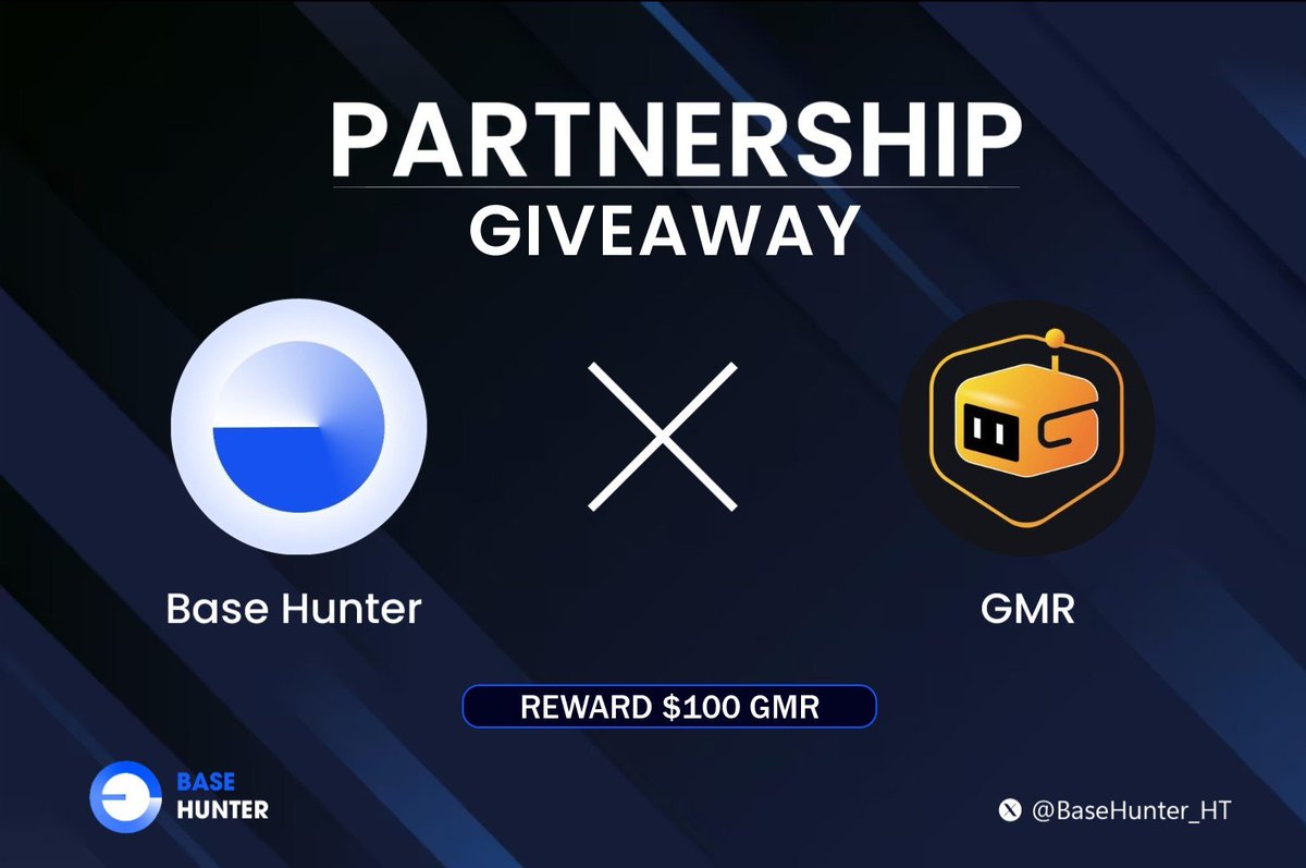 BaseHunter_HT's tweet image. 🔵GMR CENTER X BASE HUNTER GIVEAWAY

GMR Center - the nexus of gaming and blockchain. Trade, play, interact, and thrive in a digital world powered by the $GMR token.

🎁Reward: $100 GMR for 5 lucky random (24h)

1️⃣Follow @BaseHunter_HT &amp;amp; @GMRCenter
2️⃣RT &amp;amp; Like, reply and tag 2…