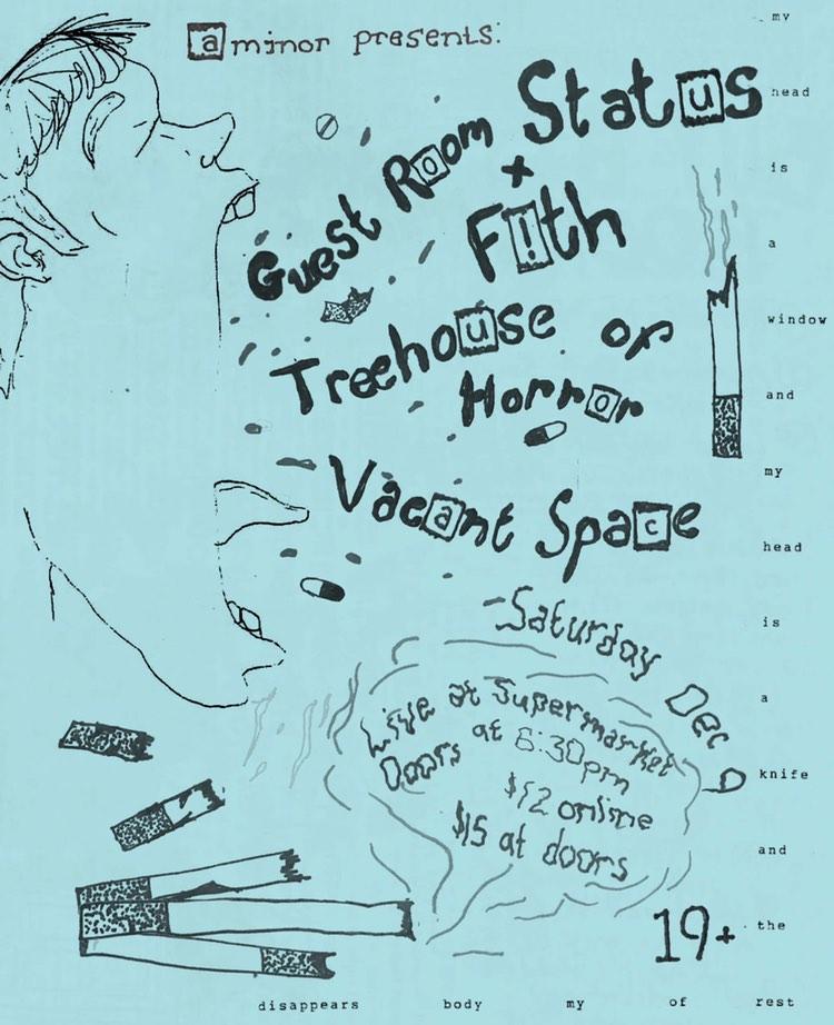 vacantspaceband's tweet photo. SATURDAY DECEMBER 9th !! We're up firstttt ☝️ https://t.co/z9DR0j5jNx