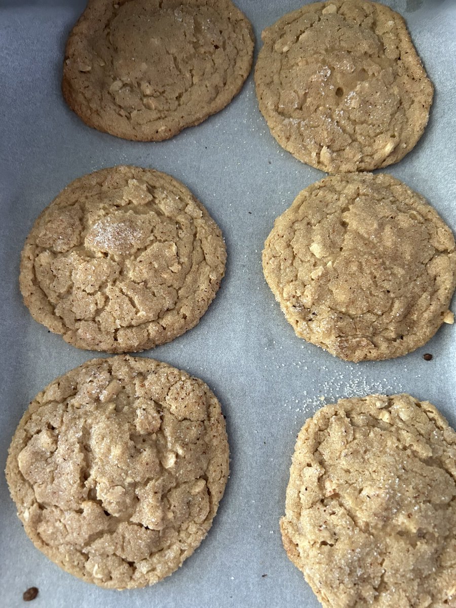 #gothgirlmakes peanut snickerdoodles. I will snicker no longer, these doodles are delicious.