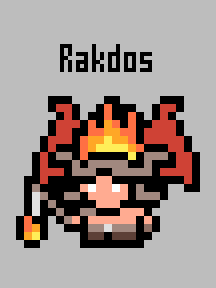 maguchi_tweet's tweet photo. 情報出てきたのでドット絵修行再開

ラクドス
（マジック：ザ・ギャザリング『カルロフ邸殺人事件』より）

Rakdos
(from Magic: The Gathering "Murders at Karlov Manor")

#MTGKarlov #ドット絵 #pixelart https://t.co/0qYhAHqyoL
