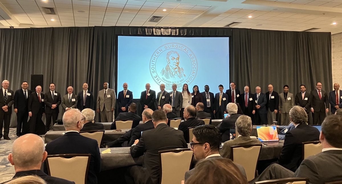 Great start of the Southern Surgical Association with Ken Sharp as President and many new members introduced in Hot Springs VA