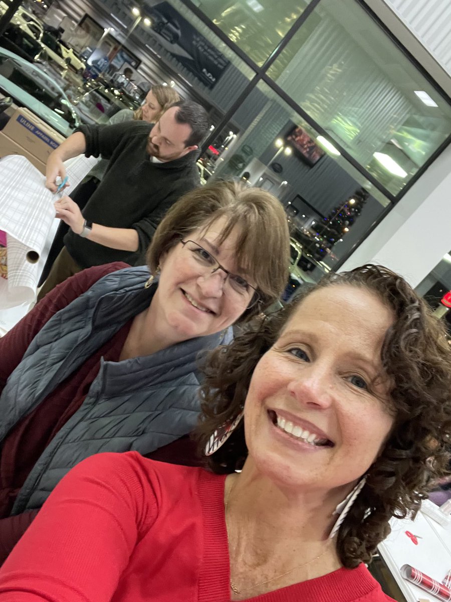 Foust_SFE's tweet photo. Thanks to Ray Skillman and all of his employees who donate generously to sponsor local kids (including 124 Stout Field students) for Christmas.  We had a great time wrapping these gifts and are so grateful for the support! https://t.co/NUFagICLne