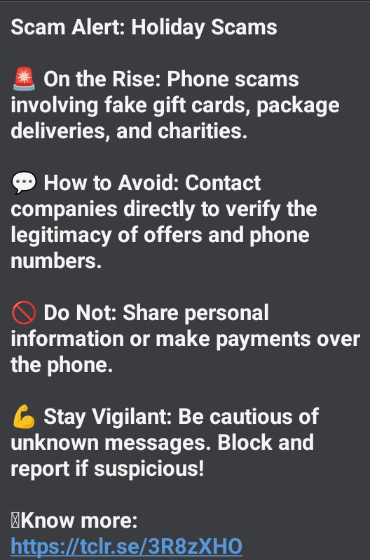 Holiday scams on the rise,Be alert 

#scam #scams #onlinescams #criminals #crime #criminal #wasitworthit #holidays #holidayscams #BeAlert #beaware #sa #warning #crimewatch #share #fake #mula #money