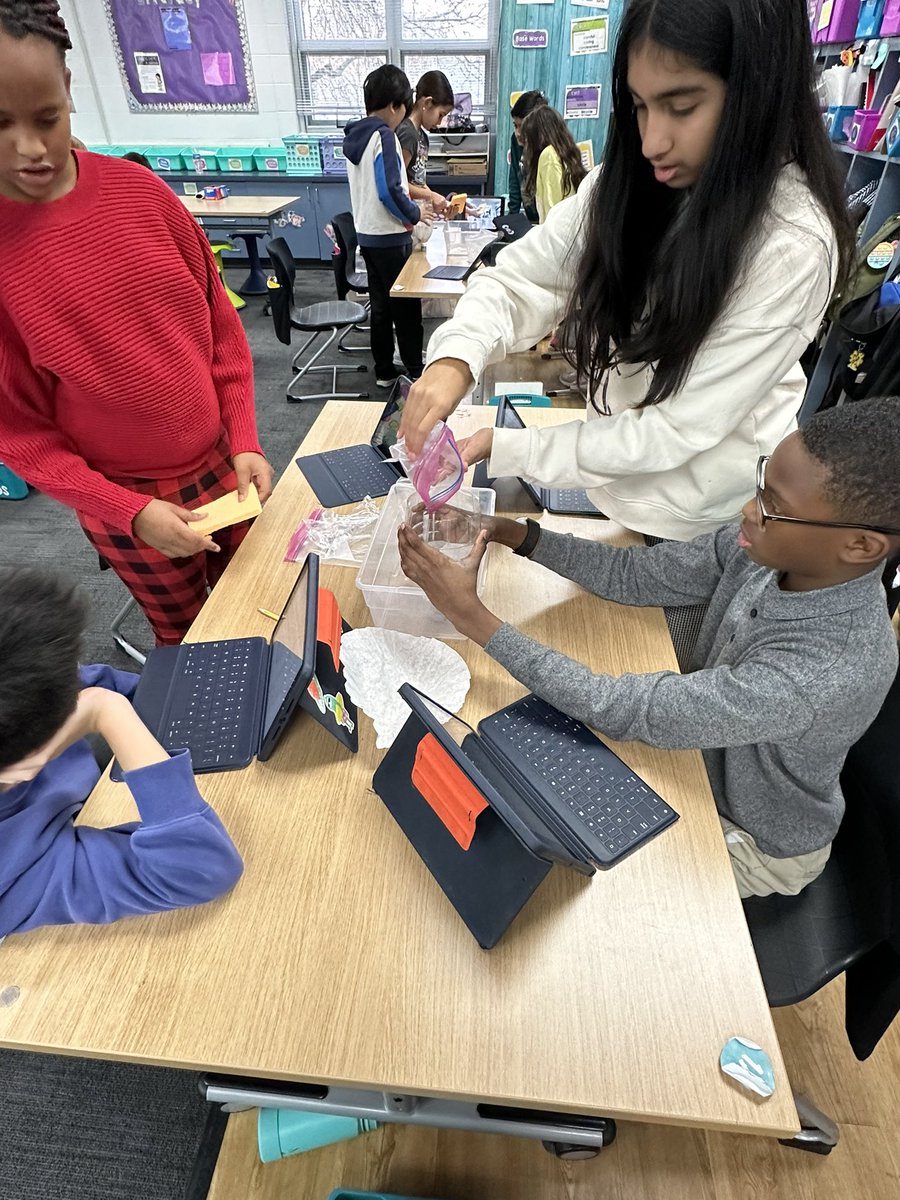 Students designed and created their own water filters today. They did a great job planning and working together to find a way to filter out the cleanest water.  #inspire96