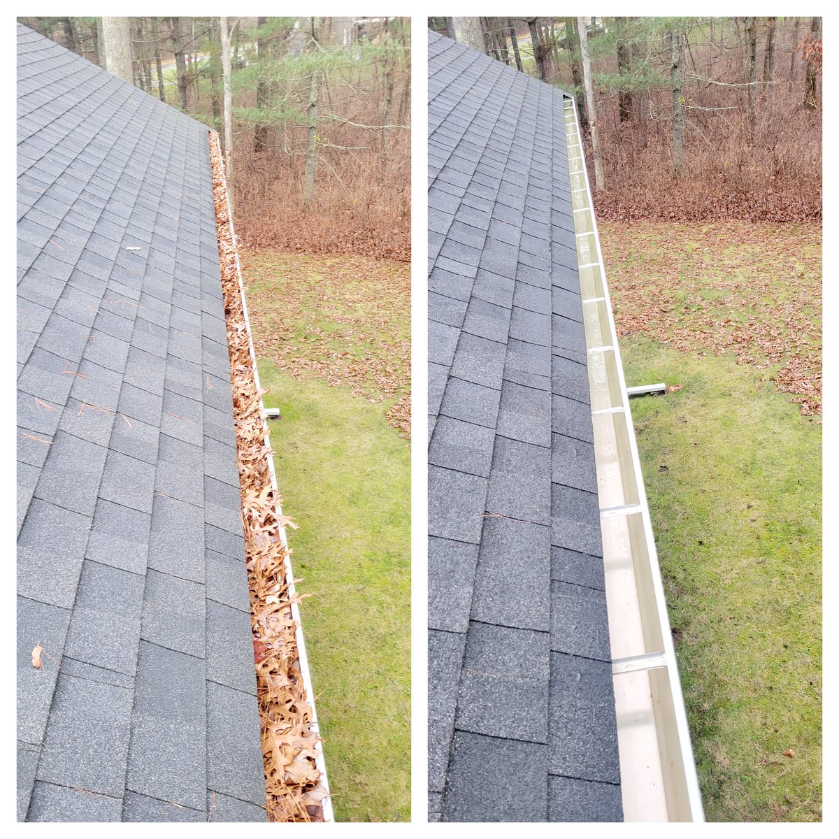 GutterCowboy's tweet image. Here's a few before and after's of recent gutter cleanings. Thank you for your continued support. GC #gutterservices #guttercleaningservices #gutters #GutterCleaning