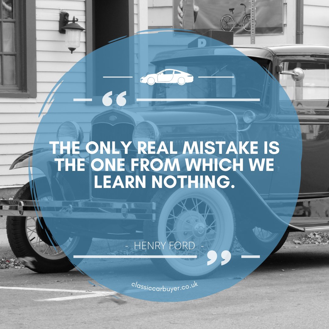 Embrace the wisdom of Henry Ford. Mistakes are like stepping stones on the path to success. Learn, grow, and keep moving forward! 🌟📚

#embracemistakes #wisdomquotes #learnandgrow #mistakestosuccess #keepmovingforward #classiccarbuyerUK