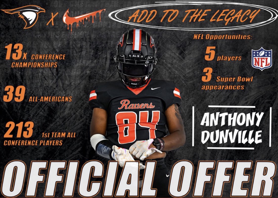 Anthony Dunville (@dunvilleanthony) on Twitter photo After a great conversation with <a href="/coachmonty11/">Coach Monty</a>, I’m blessed to have received an offer from Anderson University. <a href="/TCTigerFB4Life/">Coach Able 🇺🇸</a> After a great conversation with <a href="/coachmonty11/">Coach Monty</a>, I’m blessed to have received an offer from Anderson University. <a href="/TCTigerFB4Life/">Coach Able 🇺🇸</a>