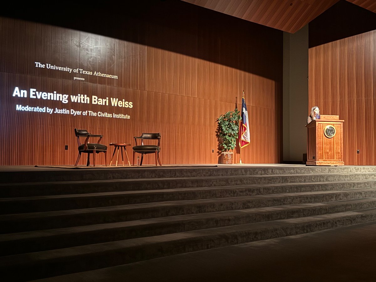 “We are the last line of defense. Every single thing we have depends on one of us.

There is no second America to run to if this one fails. So get up and fight for our future in every way you can.

Because this is the fight of and for our lives.” ~ Bari Weiss at UT tonight
