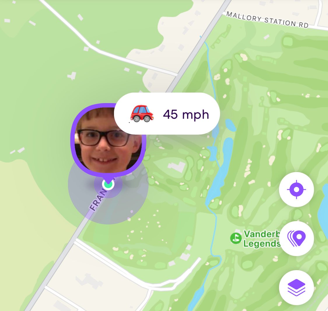 ChrisHowell615's tweet photo. Watching your new 16-yo drive by himself on Life 360 is panic inducing https://t.co/uaQelZnQ52