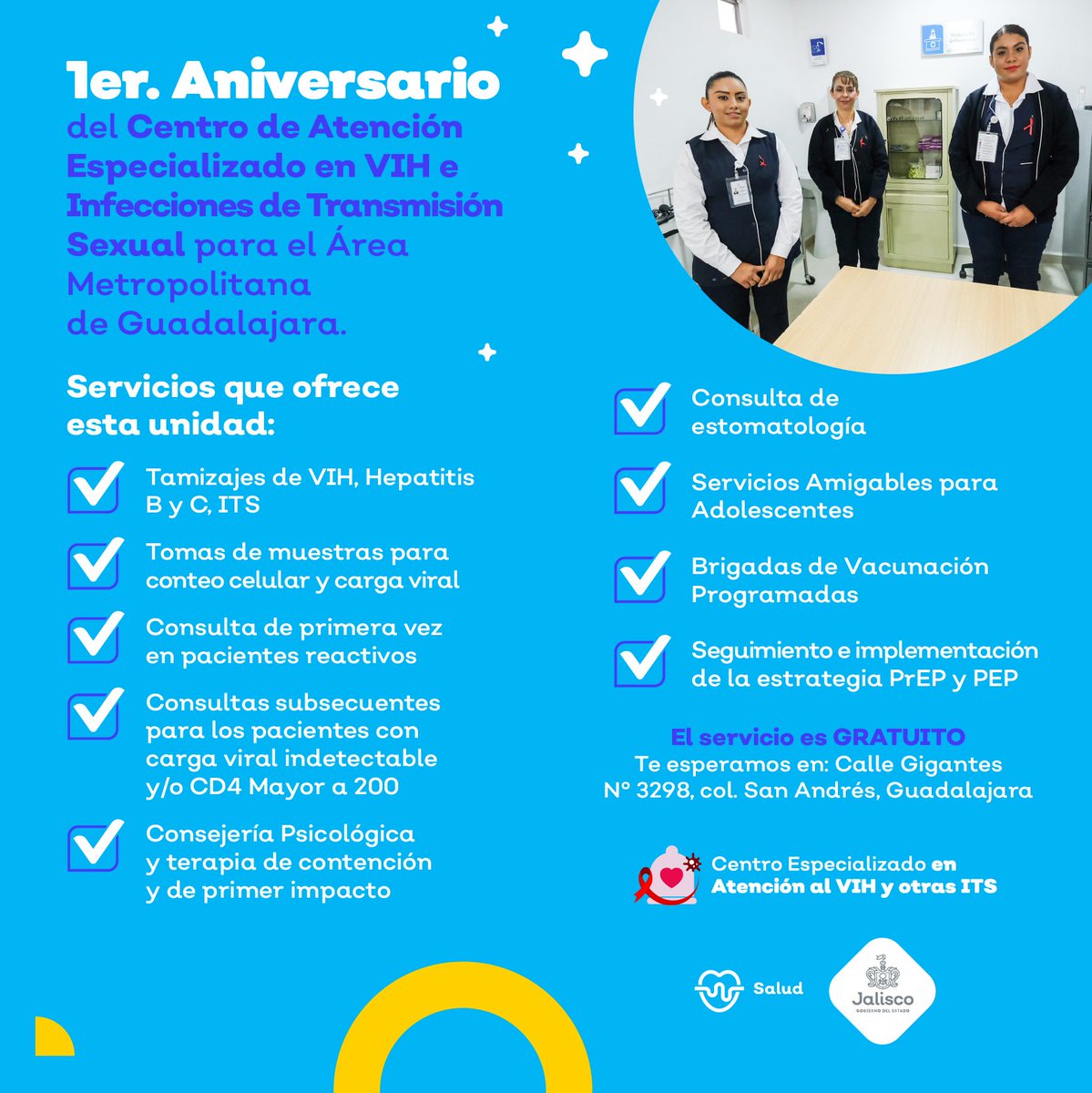saludjalisco's tweet photo. El CAE cuenta con consultorios médicos, consultorios de psicología clínica para consejería, un consultorio dental, una farmacia para la administración, distribución y ministración de tratamientos antirretrovirales, central de enfermería y área de flebotomía y toma de muestras. https://t.co/ONadlnTC8d