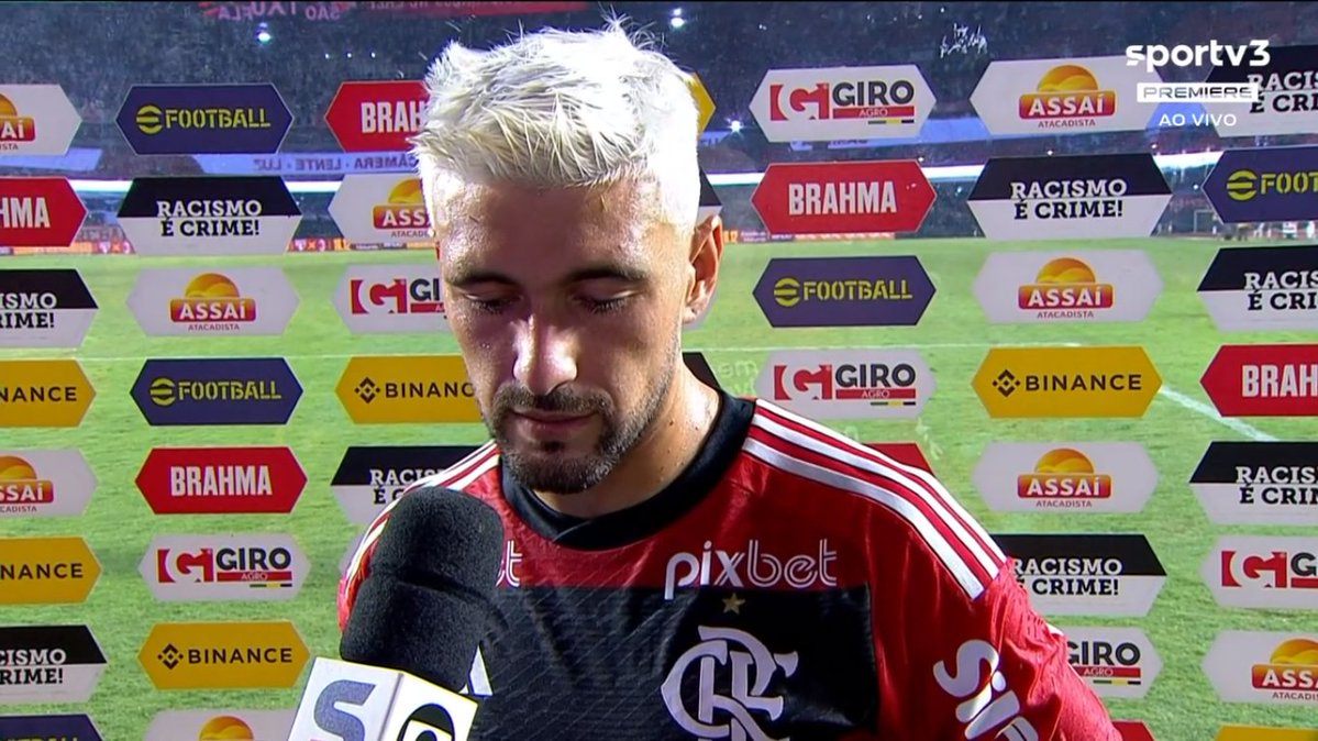 CentralFlaNacao's tweet photo. "Temporada atípica, a culpa é toda nossa."

🎙️ Arrascaeta. https://t.co/UJTT4Y3VEJ