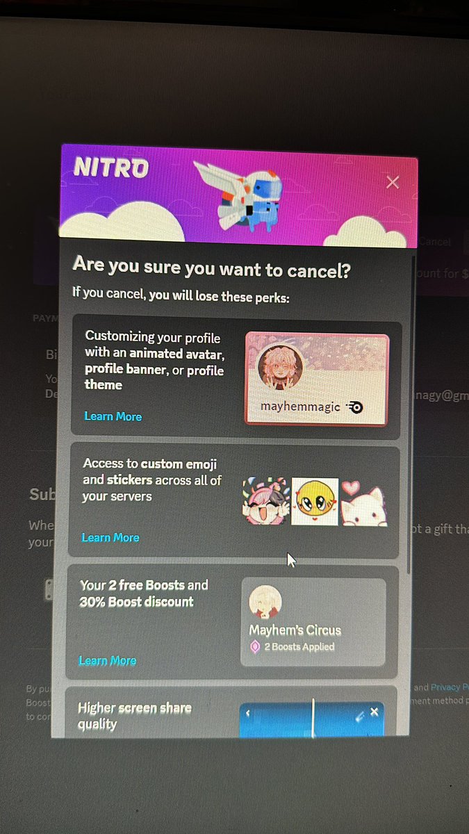 MayhemMagic_'s tweet photo. Alright #Discord wants to make using Discord on mobile even more difficult? Goodbye Nitro. I’ve been on the internet 10ish years and I’m sick of developers 80% of the time fucking users over with their shitty interfaces. IF ITS NOT BROKE DONT FIX IT! https://t.co/t5imvUhOIz