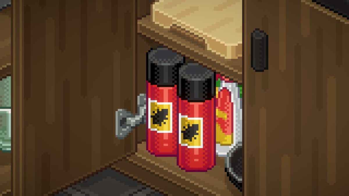 JacobMccoombe's tweet photo. I'm concerned as to why I need TWO cans of bugspray???  #UnpackingGame #NintendoSwitch https://t.co/DKhM159jKS
