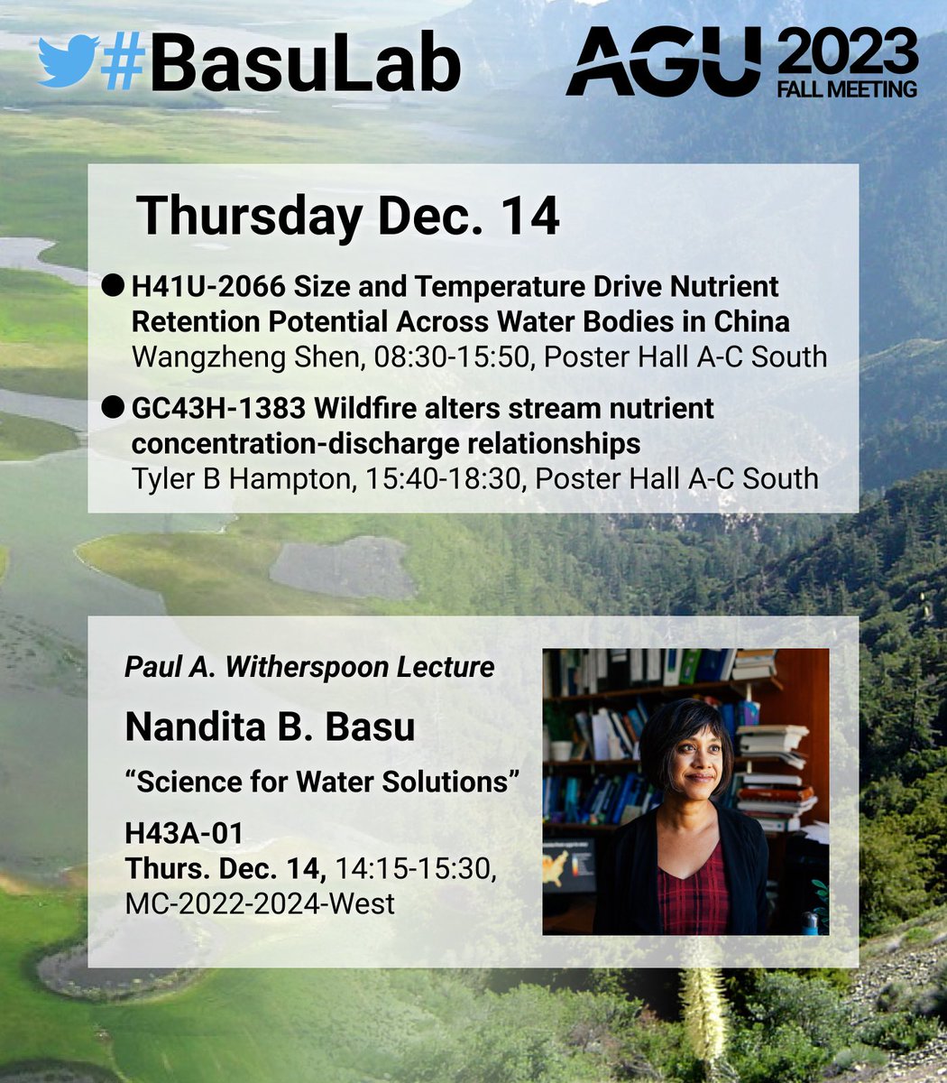 Looking forward to #AGU2023, and seeing these amazing people shine.. check out the talks and posters from our labs..