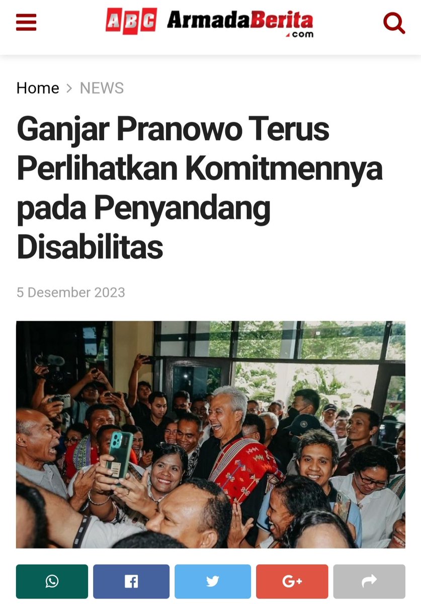 Calon presiden nomor urut 3, Ganjar Pranowo, melanjutkan kampanyenya dengan mengunjungi rumah pelatihan kerja penyandang disabilitas di Balikpapan, Kalimantan Timur, Selasa (5/12/2023).

Selama kunjungan tersebut, Ganjar Pranowo memperkenalkan program “Disabilitas Maju dan