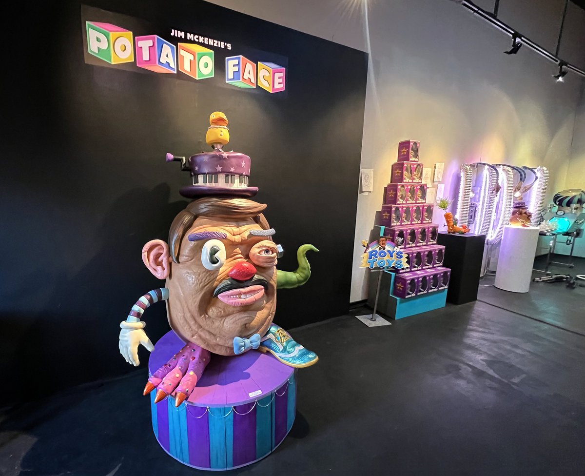 JimmyMcKenzie's tweet photo. The Art of Potato Face will be on display at Copro Gallery, Santa Monica through Dec. 30th 2023. Original sculptures, props, drawings, machines, and toys created by yours truly. Go check it out π€
.
.
.
#potatoface #coprogallery #sculpture #sculpting #jimmckenzie #roystoys https://t.co/hwfbtTbR8d