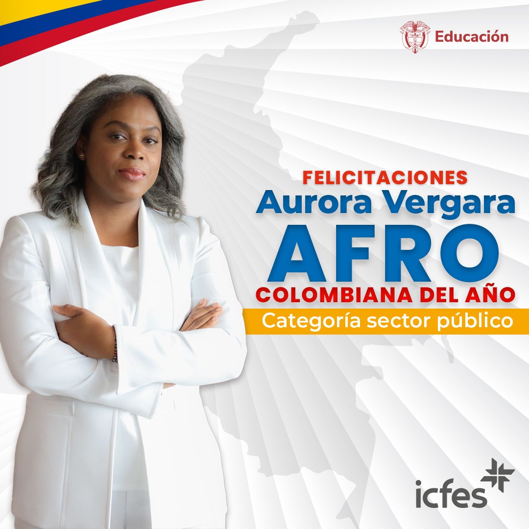 ¡Felicitaciones a @auroravergaraf1, Ministra de Educación! Su destacado liderazgo fue premiado en la categoría del sector público en los premios #AfrocolombianosDelAño 2023, testimonio de su dedicación constante por mejorar la educación en Colombia. 🎉🏅