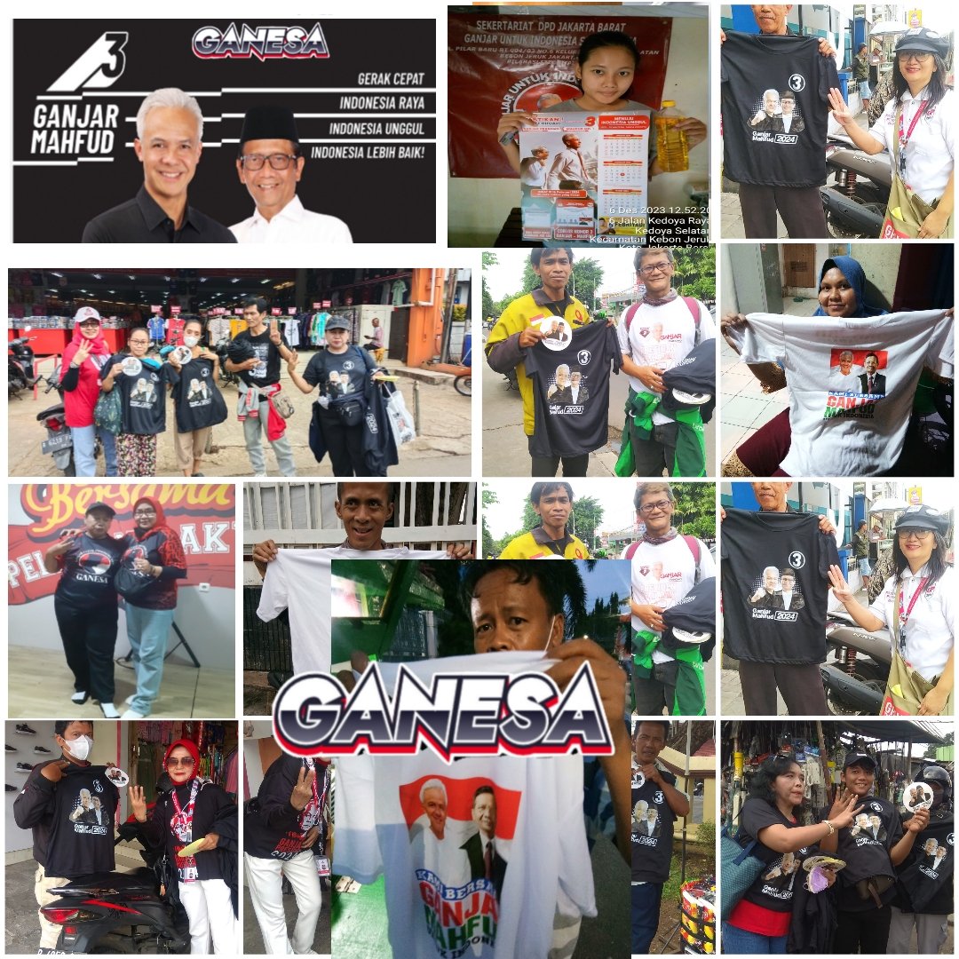 ganesa4gp's tweet photo. Pasukan Darat yang tidak lelah mensosialisasiikan @ganjarpranowo Presiden RI 2024.
TERUS BERGERAK KITA MENANGKAN GANJAR DULU
SEMANGAT PARA PEJUANG
#Ganesa
#ganjarmahud2024
#GanhaMahfudUntukIndonesia
#GanjarCapresTerbaik2024 .
#GanjarMahfudM3nang https://t.co/nOrwBAD6kF