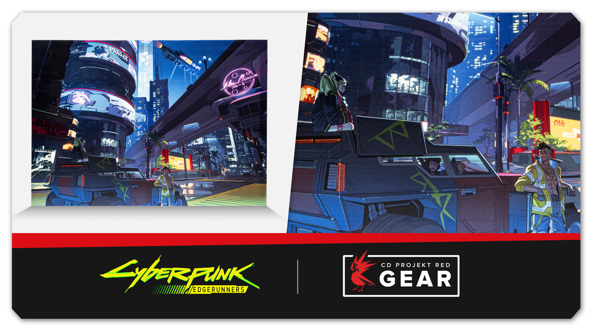 サイバーパンク: エッジランナーズ』のキャンバスアートが、CD PROJEKT