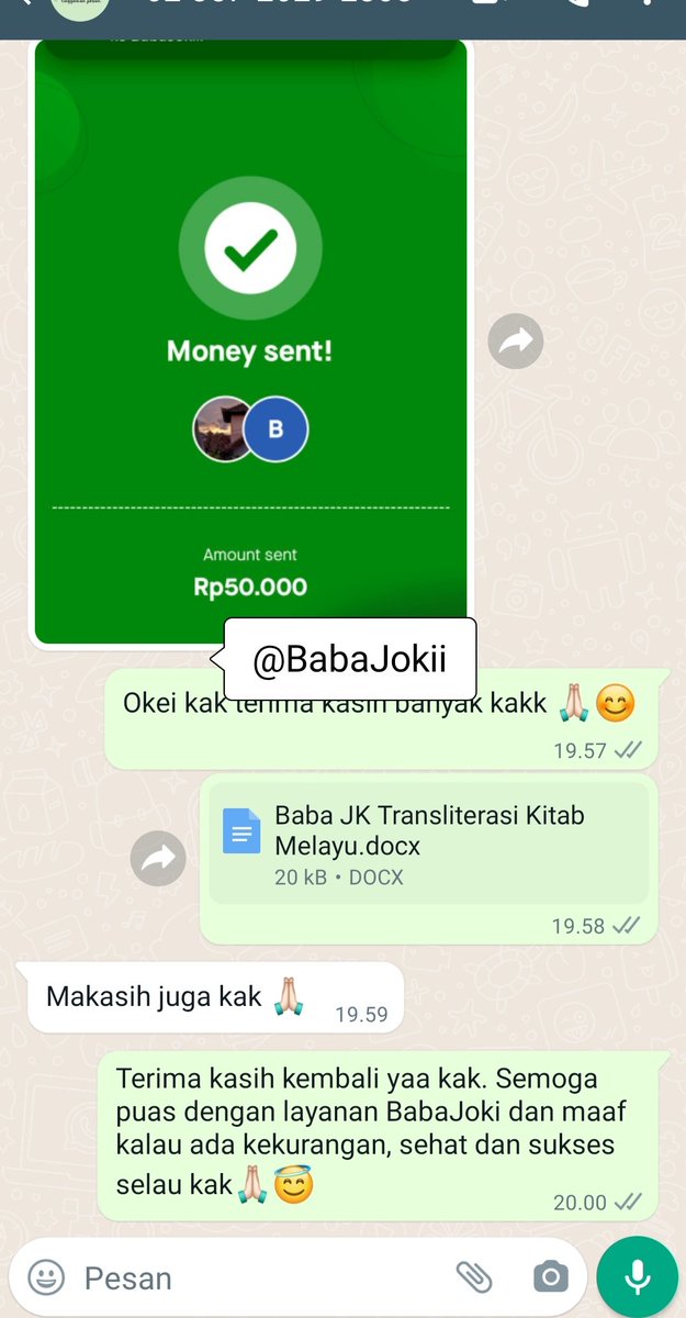 Testimoni BabaJokii
👇 Transliterasi Kitab Klasik Berbahasa Arab Melayu 👇
#jokitugas #jokitugaskuliah #zonauang #zonajajan #jokibahasa