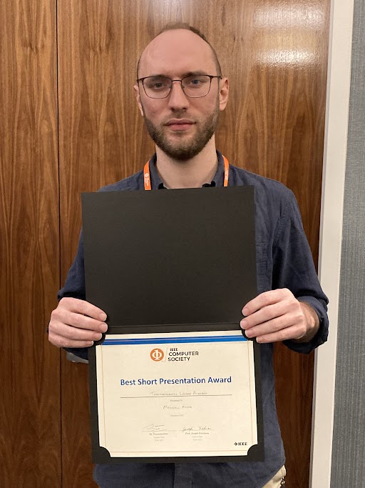 ColesThermoAI's tweet image. Today, @MaxAifer won the award for the Best Short Presentation at the IEEE Rebooting Computing conference! He presented his Thermo Linear Algebra work (arxiv.org/abs/2308.05660). Congrats Max!!
#IEEE #RebootingComputing #ThermoComputing