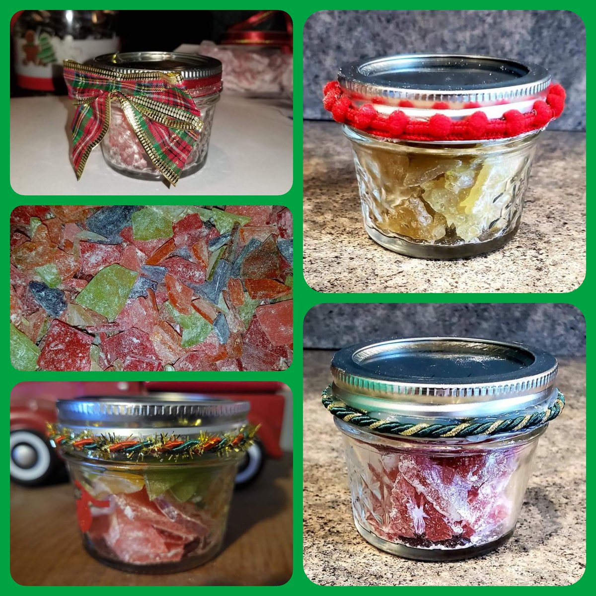 Leigh2465's tweet photo. Need a quick and easy gift idea? 4 ounce jars of rock candy for $5 each! #rockcandy #Christmascandy #Candygift https://t.co/h8pDWU46BB