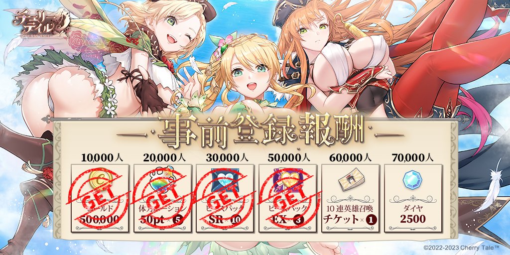 魔王様～！ 『チェリーテイル』FANZA版事前登録者数が、5万人を突破