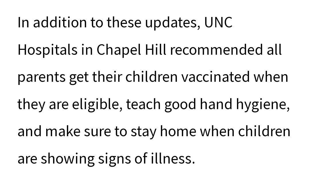 Just in time for Christmas, UNC HOSPITALS in Chapel Hill, North Carolina are turning away kids. RSV and 'other' airborne diseases clogging up the wee tykes' lungs. Don't worry though - they are recommending the hand washing and vaccinating. cbs17.com/news/local-new…