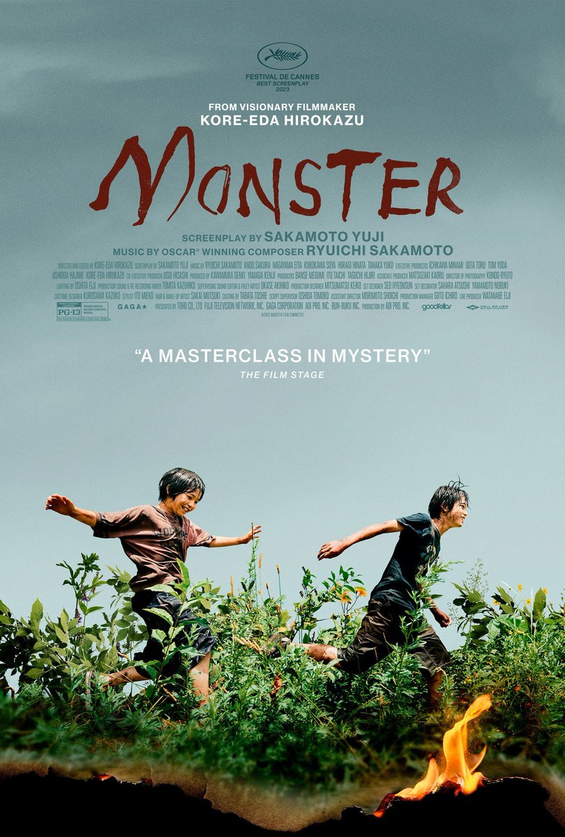 TarizSolis's tweet photo. Siap-siap nonton filmnya Hirokazu Koreeda di layar lebar karena 'Monster' sudah dikonfirmasi bakal tayang di bioskop Indonesia mulai 3 Januari 2024!

Pemenang Skenario Terbaik dalam Cannes Film Festival 2023 ini menceritakan seorang ibu yg curiga putranya telah dipukul sampai berdarah oleh gurunya sendiri. Saat menagih pertanggungjawaban ke pihak sekolah, berbagai rahasia pelan-pelan mencuat ke permukaan.

Masukkin watchlist guys!!! ✅