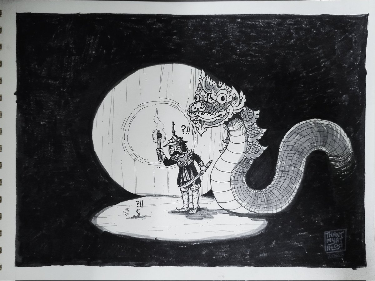 thantmyathtoo's tweet photo. The Dragon Slayer

#inkdrawing #tmhart #traditionalart #art #artoftheday #artofinstagram #inkart #a4 #illustration #ArtistOnTwitter https://t.co/E2Meh7uPjt