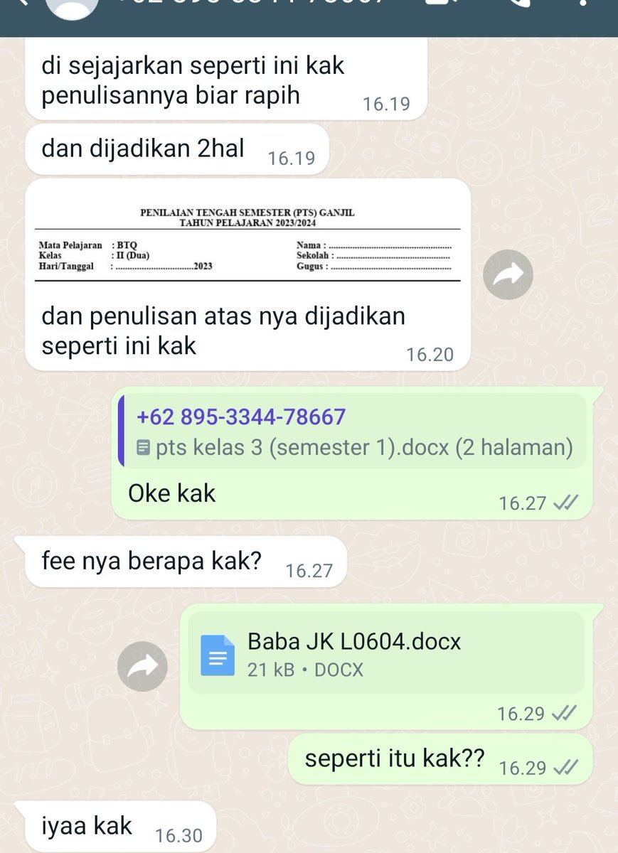 👇 Testimoni BabaJoki 👇
Jasa Ketik Arab (penulisan soal, teks arab, teks doa, dll) 
pada Teks
#jokitugas #jokitugaskuliah #zonauang #zonajajan #jokibahasa