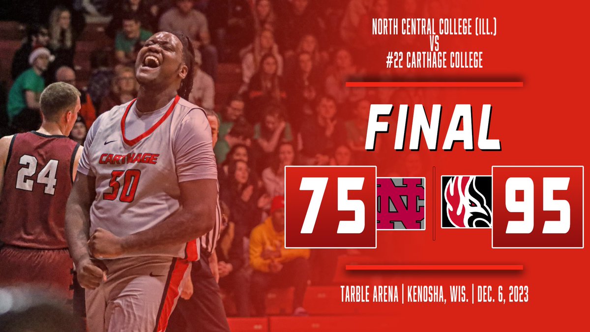 carthagesports's tweet photo. 🔥 BIRDS ON TOP 🔥

Carthage leads the whole way to earn the victory over North Central in Tarble!

#FuelTheFlame // #BirdsOnTop // #d3hoops https://t.co/excLLXYSWV
