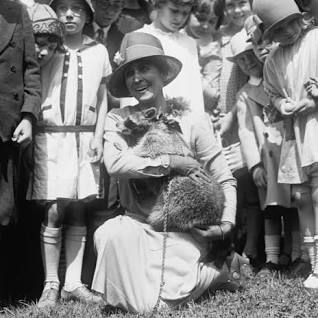 Not not related, Grace Coolidge was one of my favorite first ladies. She loved animals. Instead of killing a raccoon sent to the President by supporters for a Thanksgiving meal, she named her Rebecca, and kept her as a pet at the White House.