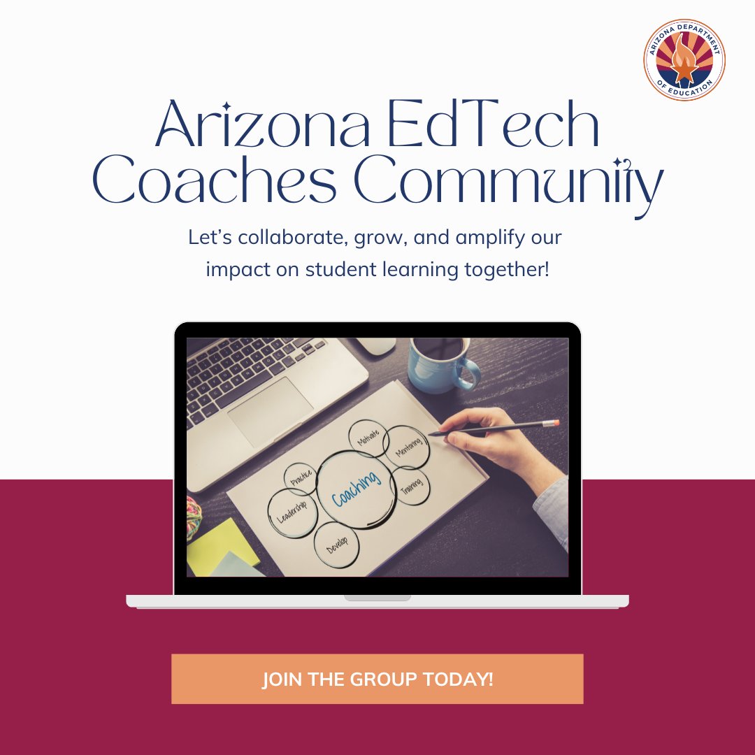 Are you an EdTech coach in Arizona looking for opportunities to collaborate with other dedicated coaches? Join our new community by completing the short form linked below! #AZEdTechCoach bit.ly/3RzoRMl