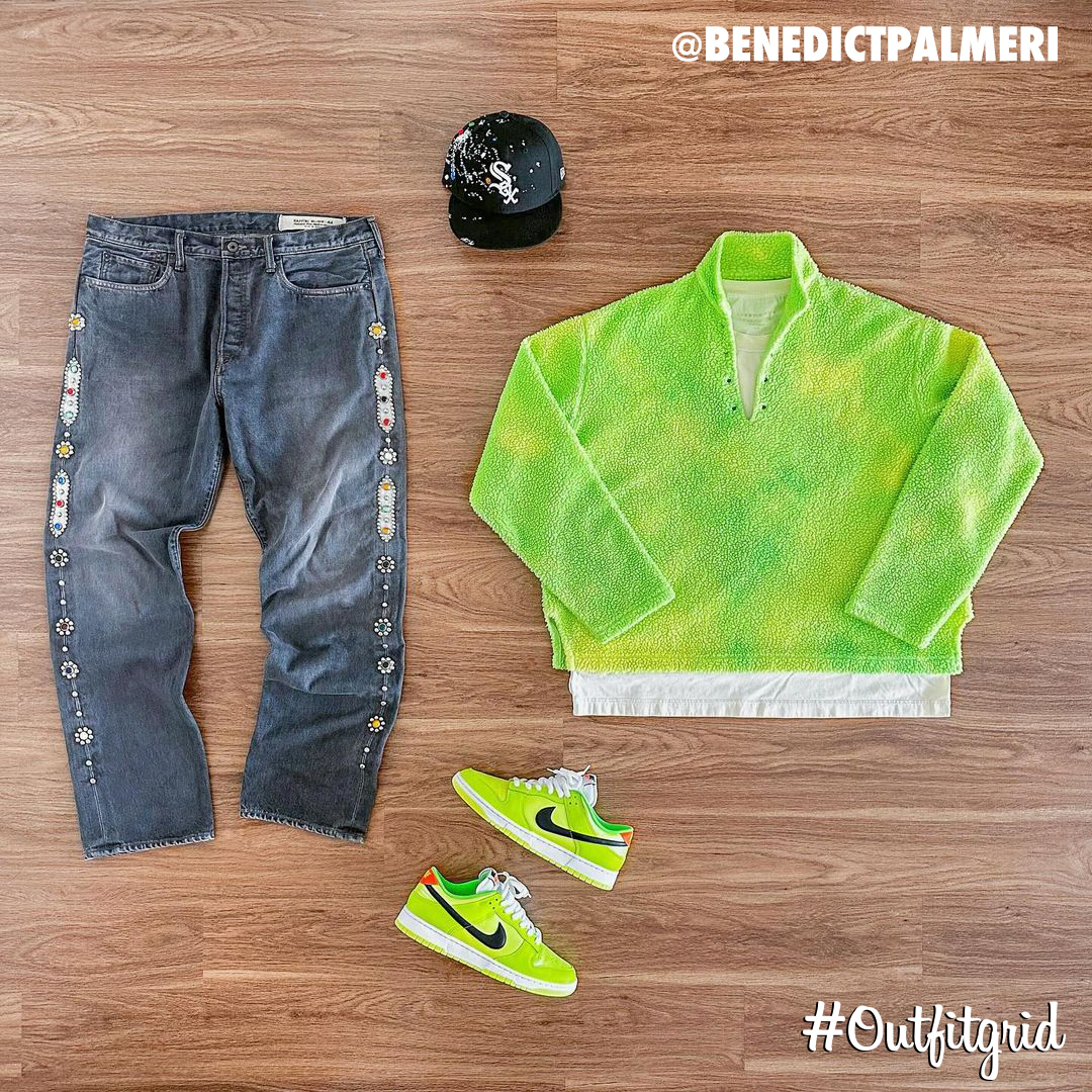 outfitgrid's tweet photo. Today's top #outfitgrid is by @benedictpalmeri.
▫️ #Bandulu #WhiteSox #Cap
▫️ #CactusPlantFleaMarket #Fleece
▫️ #Nike #Volt #Dunk
▫️ #LukeVicious #Tee https://t.co/GupUxlGdCb